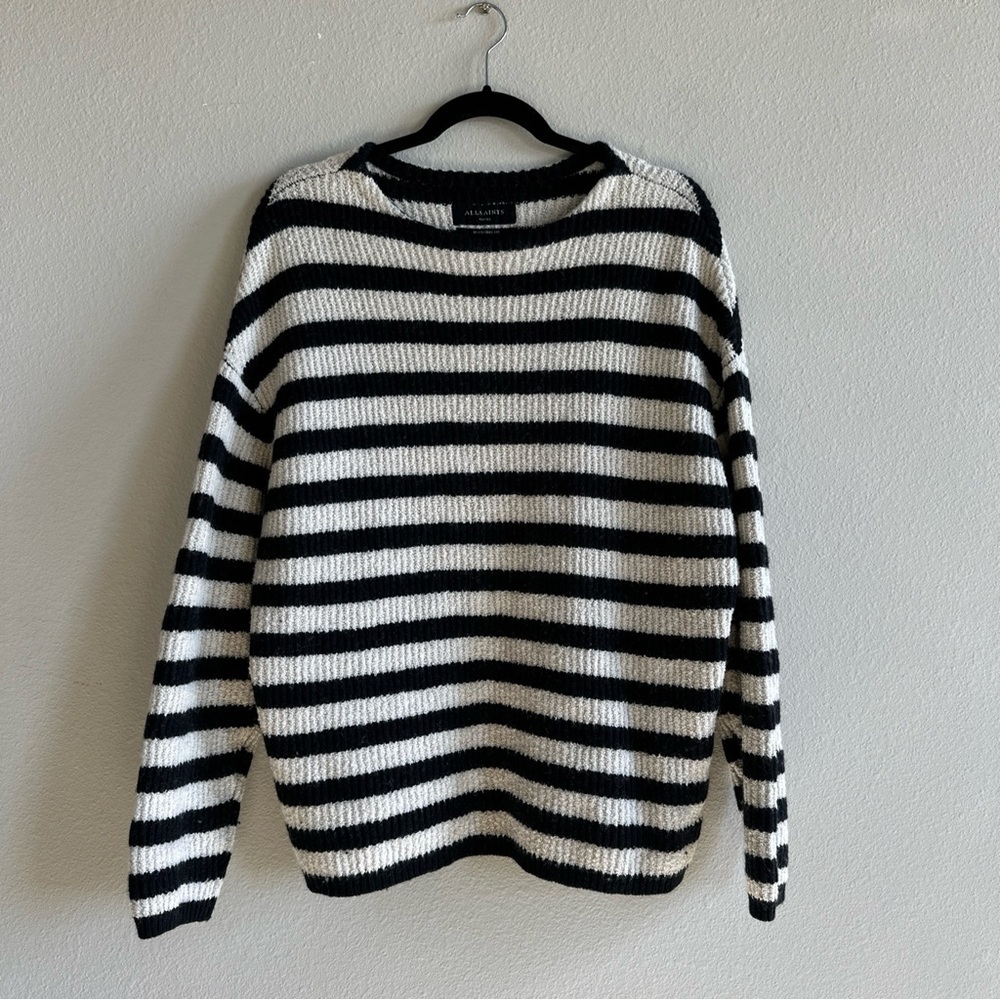 AllSaints Striped Crew Sweater